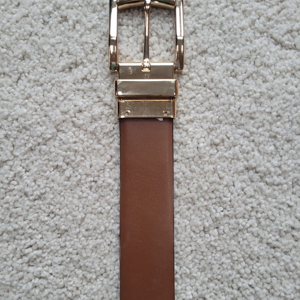 Michael Kors 2 in 1 Reversible White Tan and Brown Women's Belt S/M